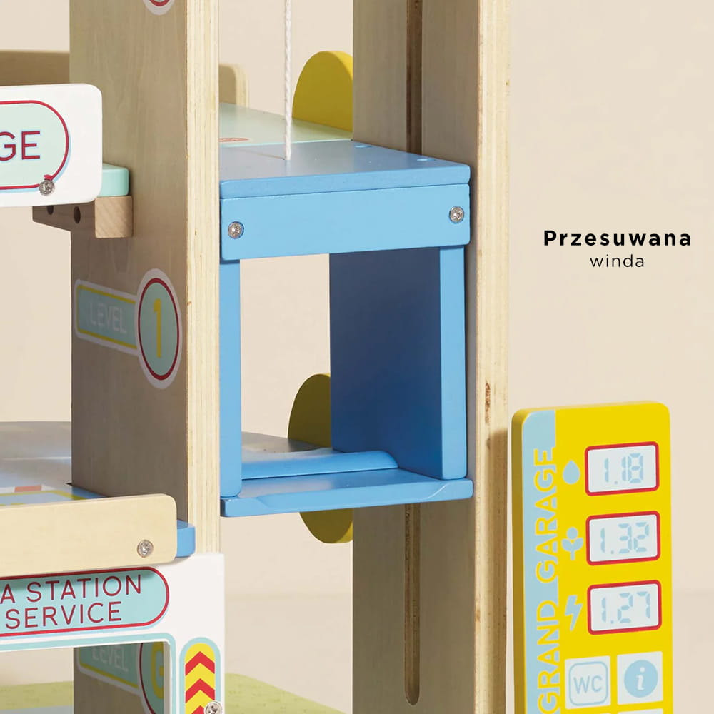 Le Toy Van Wielopoziomowy Garaż Drewniany Le Grand Garage 3+