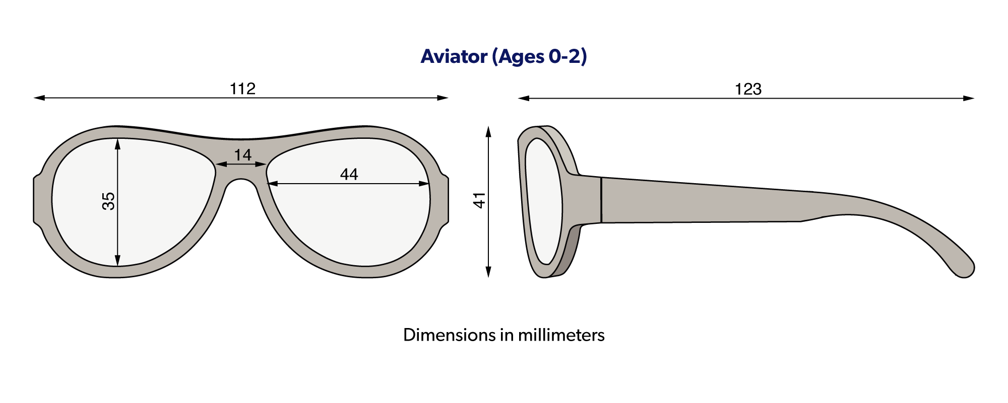 Babiators Okulary Aviator Nautical Navy 0-2 lat