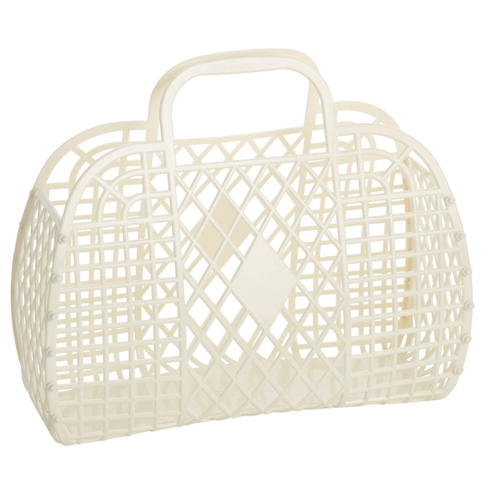 SunJellies Koszyk Retro Large Cream - Torba Plażowa 3+