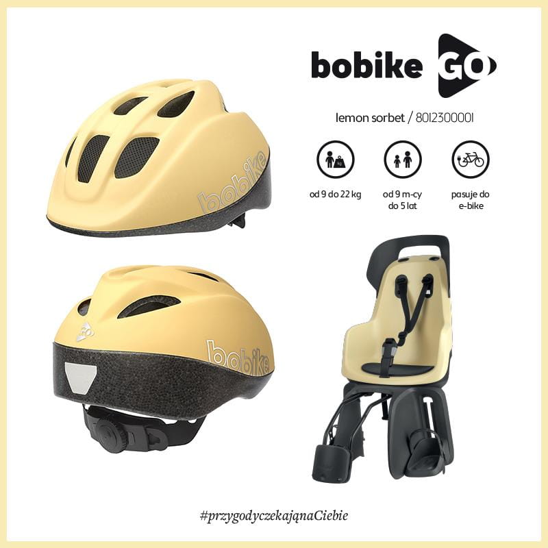 Bobike Kask dziecięcy Go  size XS - LEMON