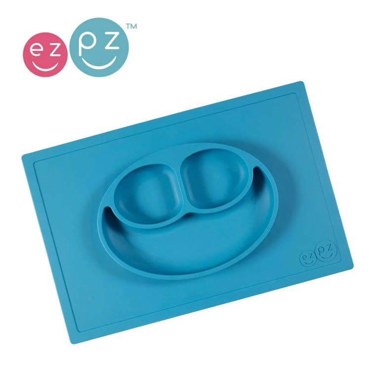 EZPZ Mini Mat Talerzyk z Podkładką 2w1 MatNiebieski