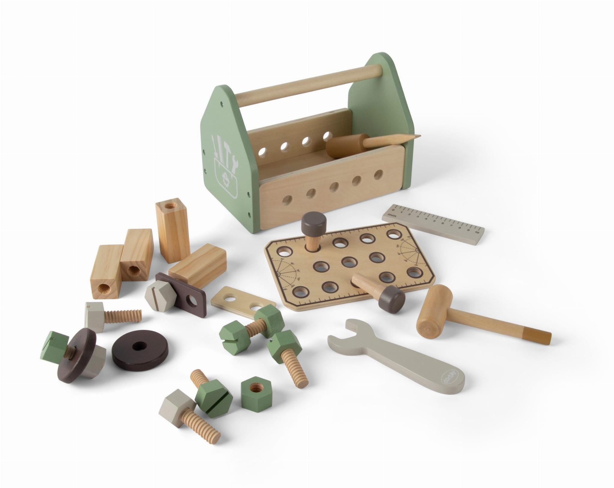 Dantoy Drewniana Skrzynka Narzędziowa Playful Wood 26 el. FSC – Zabawka 3+