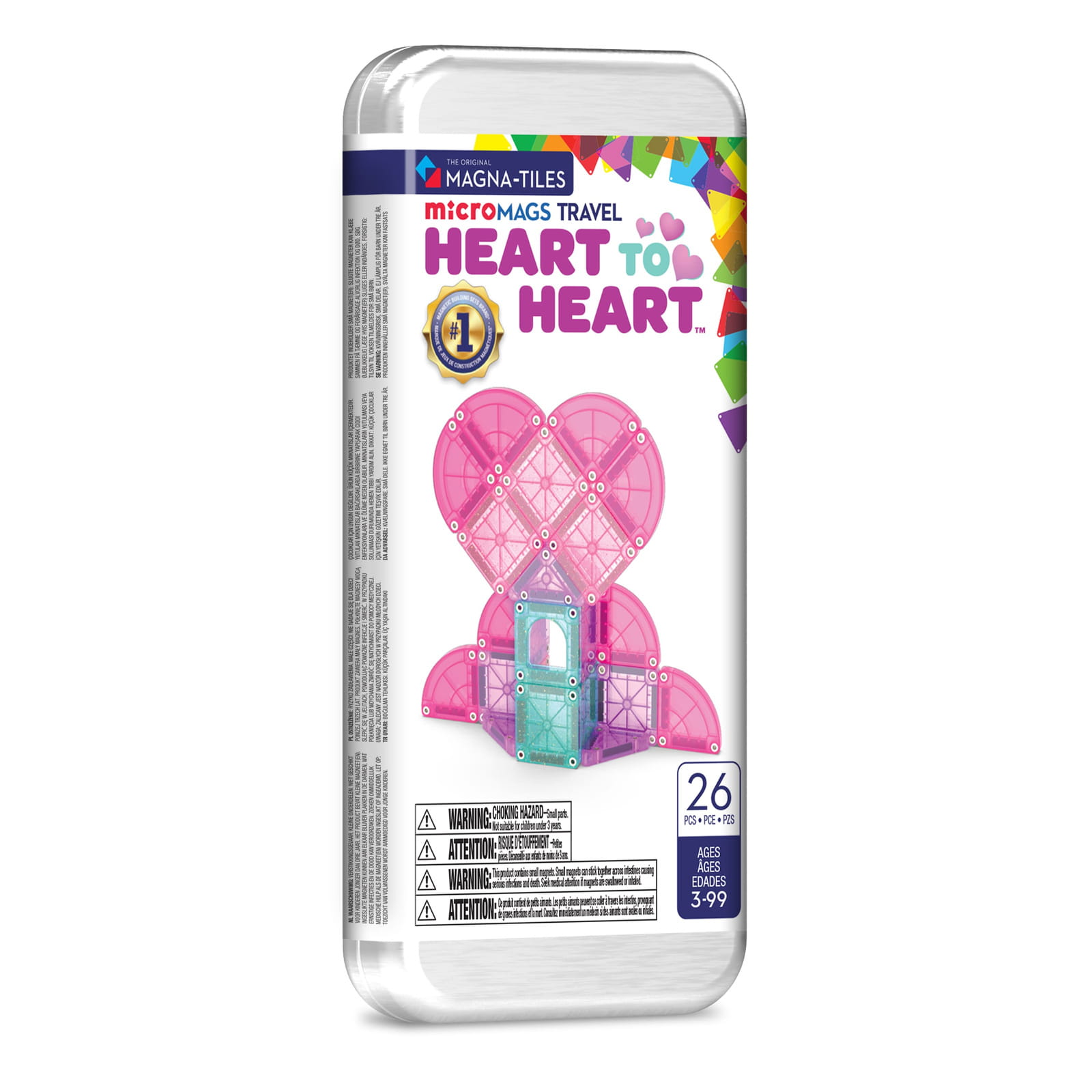 MAGNA-TILES microMAGS Heart to Heart Travel Set 26 elementów dla dzieci 3+