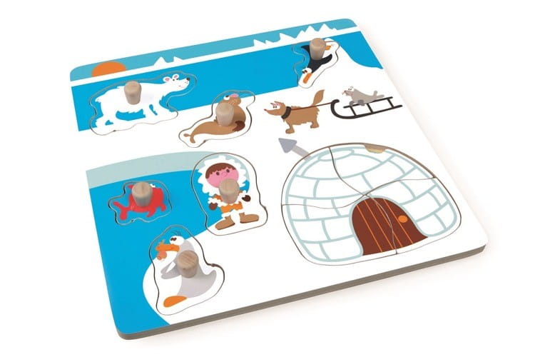 Scratch Puzzle z uchwytem Eskimos 18m+