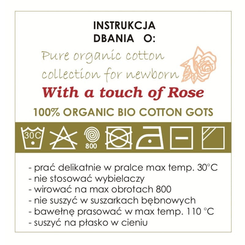 Śpiworek organiczny With a touch of Rose navy 70cm