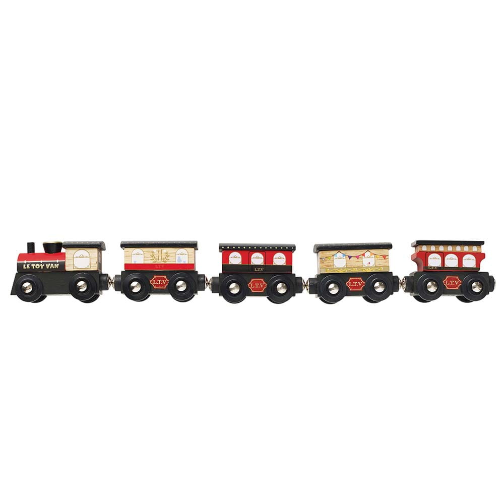 Le Toy Van Pociąg Royal Express Drewniany z Wagonami 3+