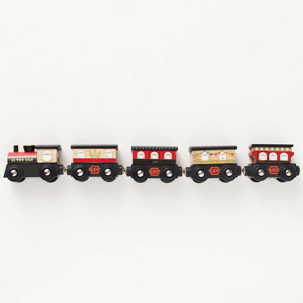 Le Toy Van Pociąg Royal Express Drewniany z Wagonami 3+