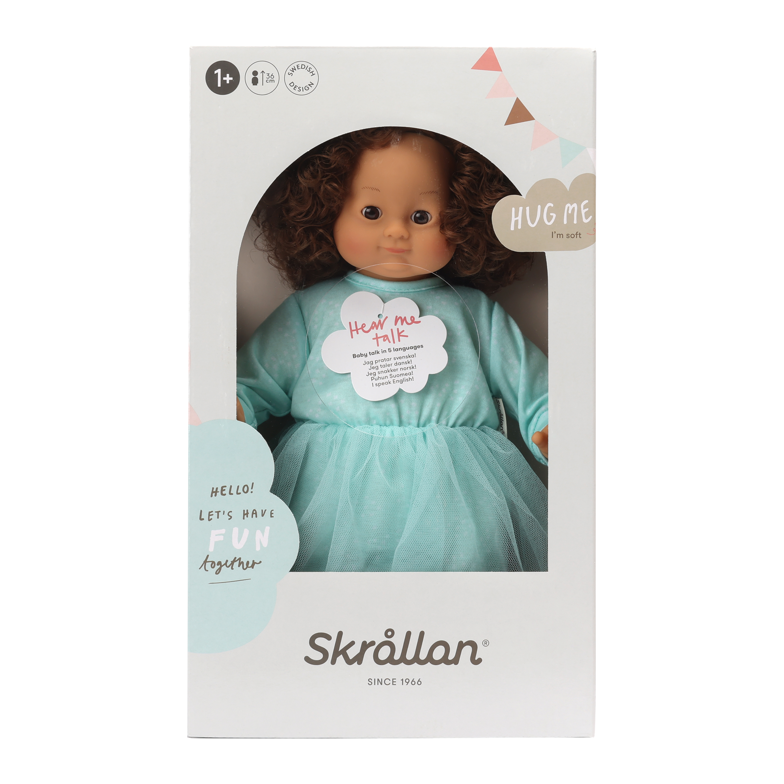 Lalka interaktywna Skrållan Lillan Brunetka 42cm 3+
