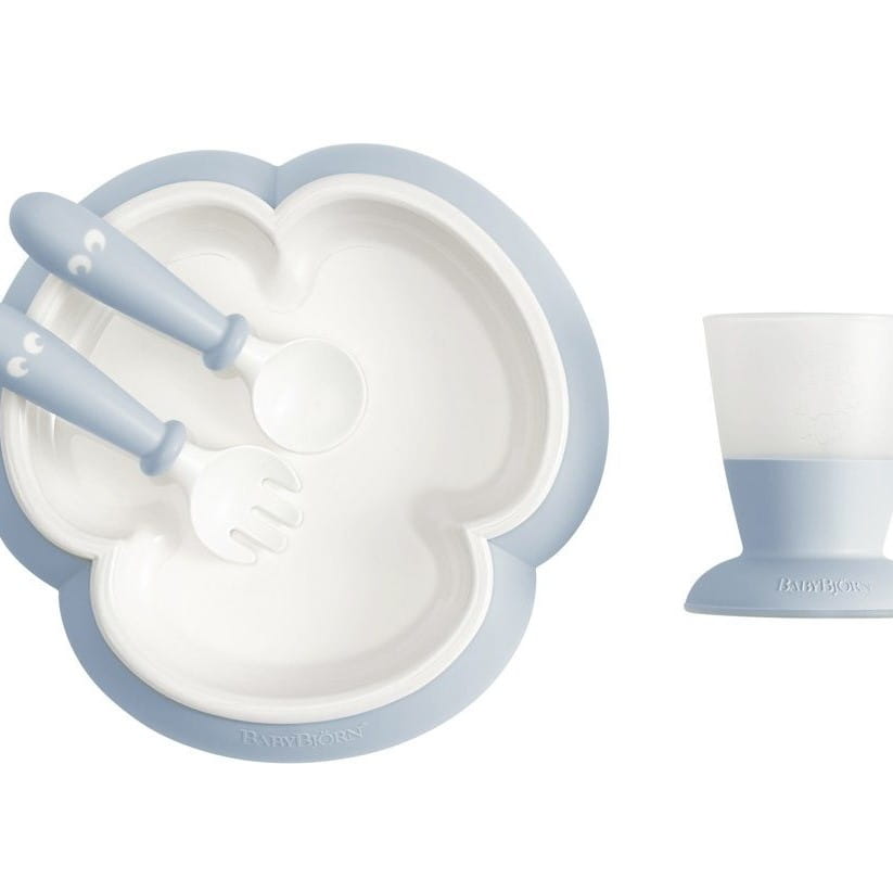 BabyBjörn Zestaw do karmienia Powder Blue 