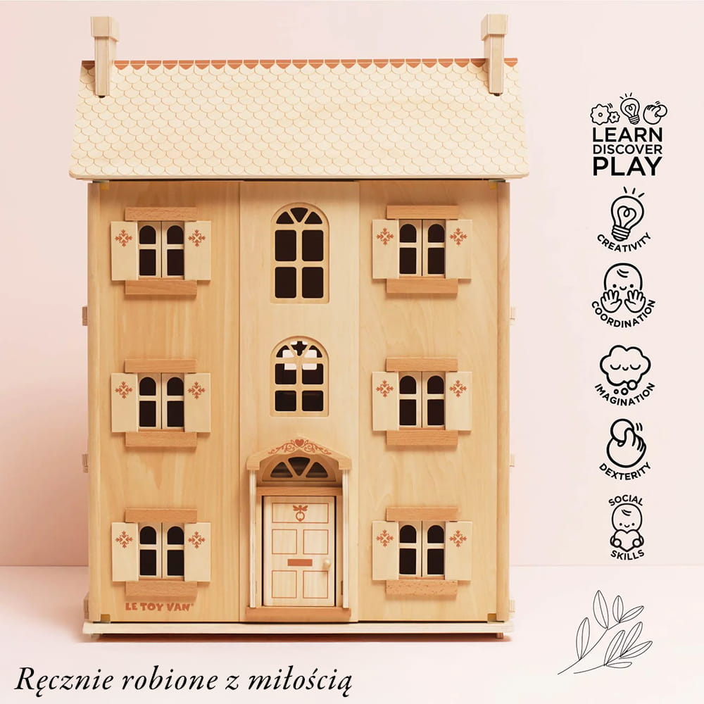 Drewniany domek dla lalek – naturalna zabawka | Le Toy Van