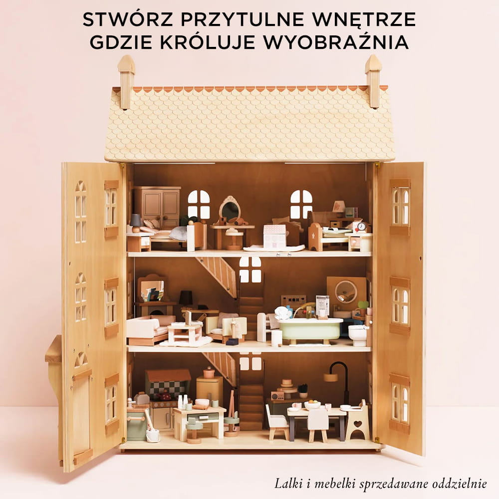 Drewniany domek dla lalek – naturalna zabawka | Le Toy Van
