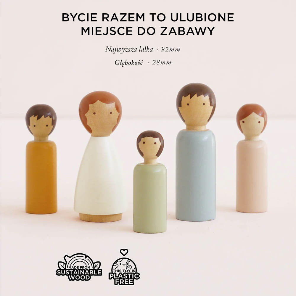 Le Toy Van Rodzina lalek drewnianych do domku 3+ | Lalki