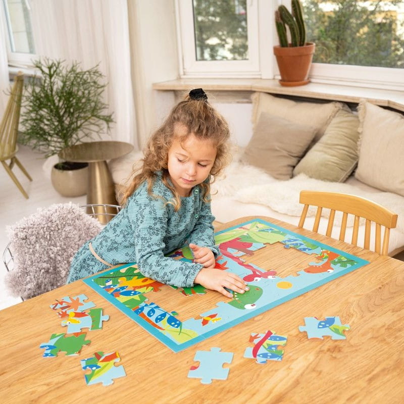 Scratch Puzzle Dinozaury 40 elementów dla dzieci od 4 lat