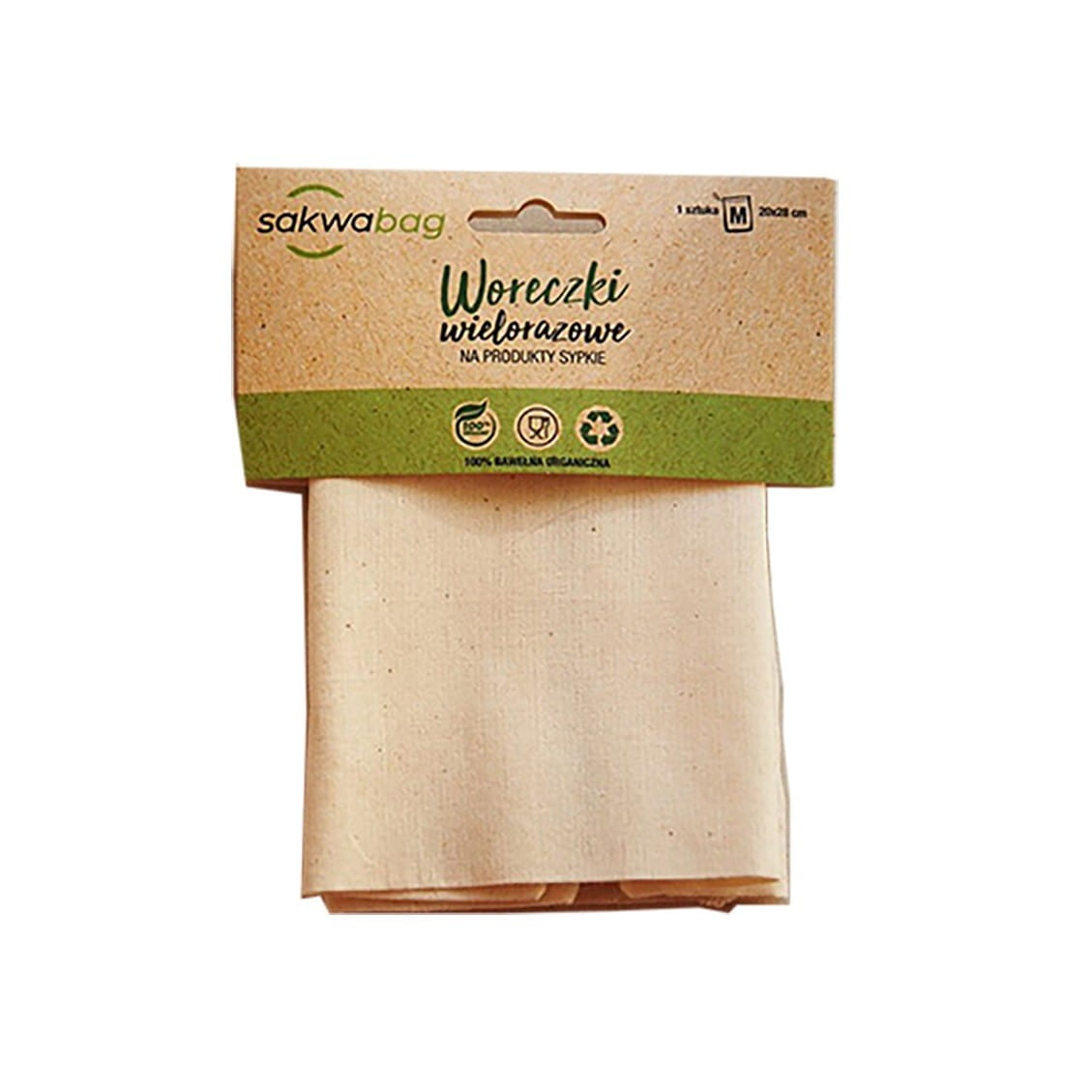 Sakwabag Woreczek na produkty sypkie 14x18cm zero waste