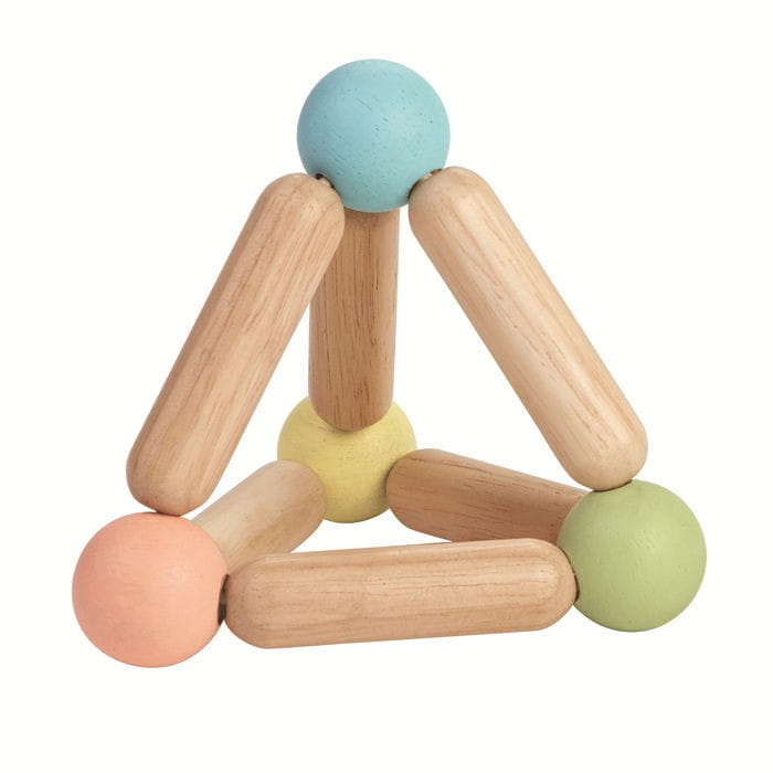 Plan Toys Pastelowa Grzechotka Piramidka 0+