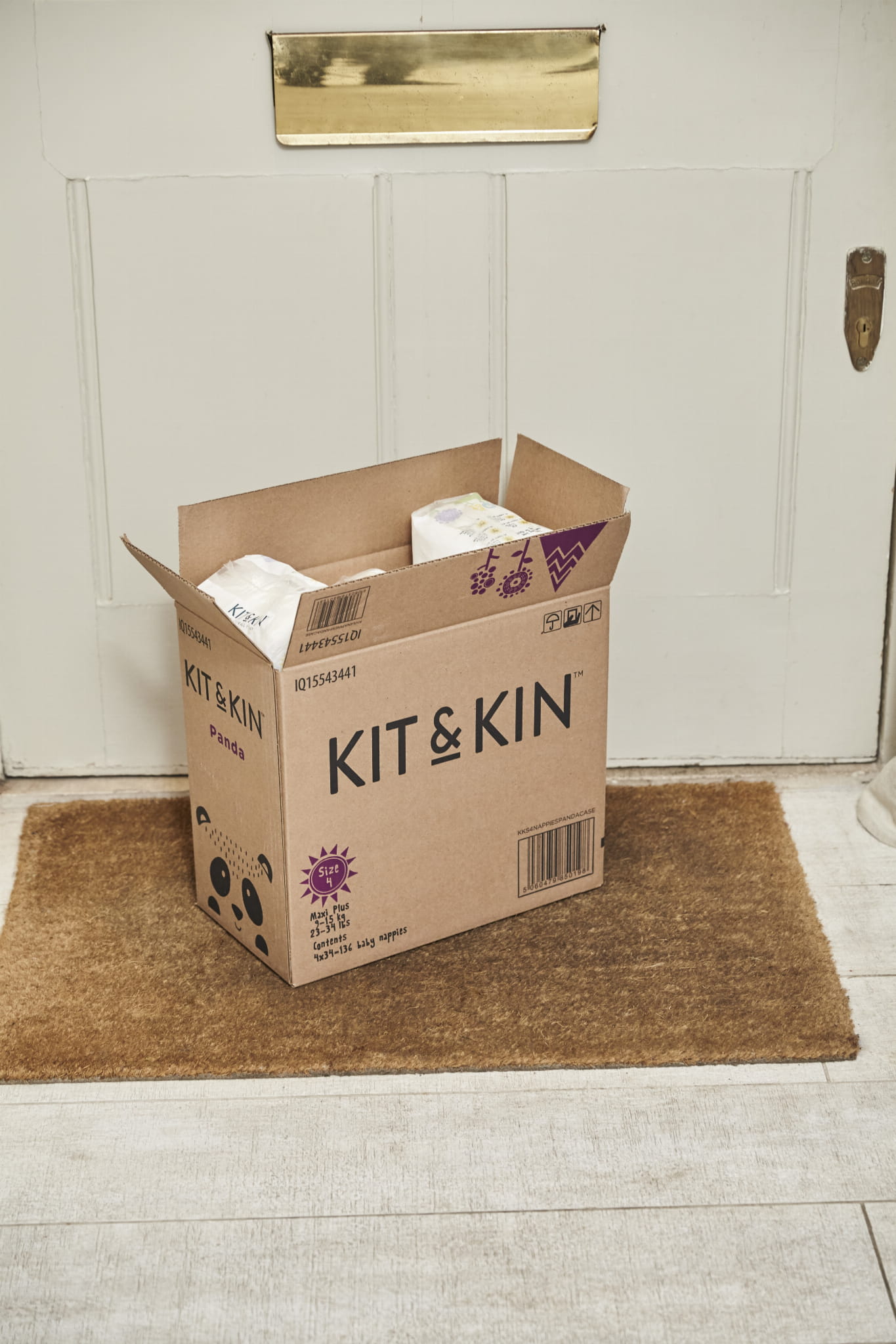 Kit and Kin Pieluszki Maxi 7-11kg Giraffe/Hippo 34szt.