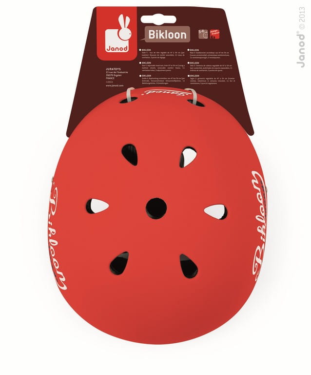 Janod Kask Ochronny Czerwony 3-6 lat