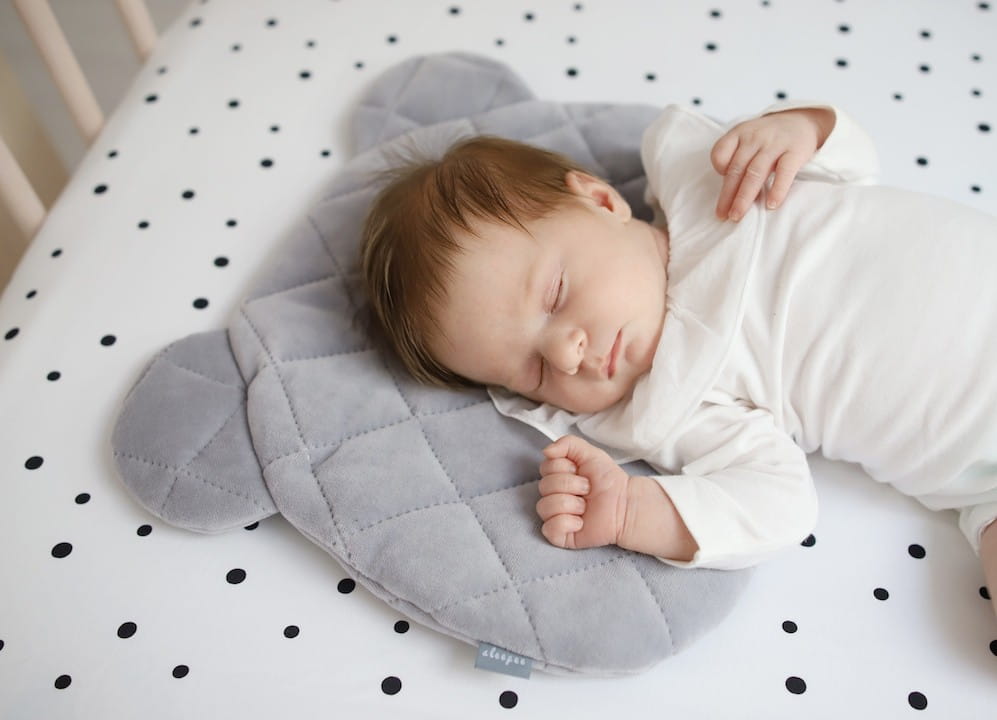 Sleepee Poduszka Miś Welur Royal Baby Denim 30×27