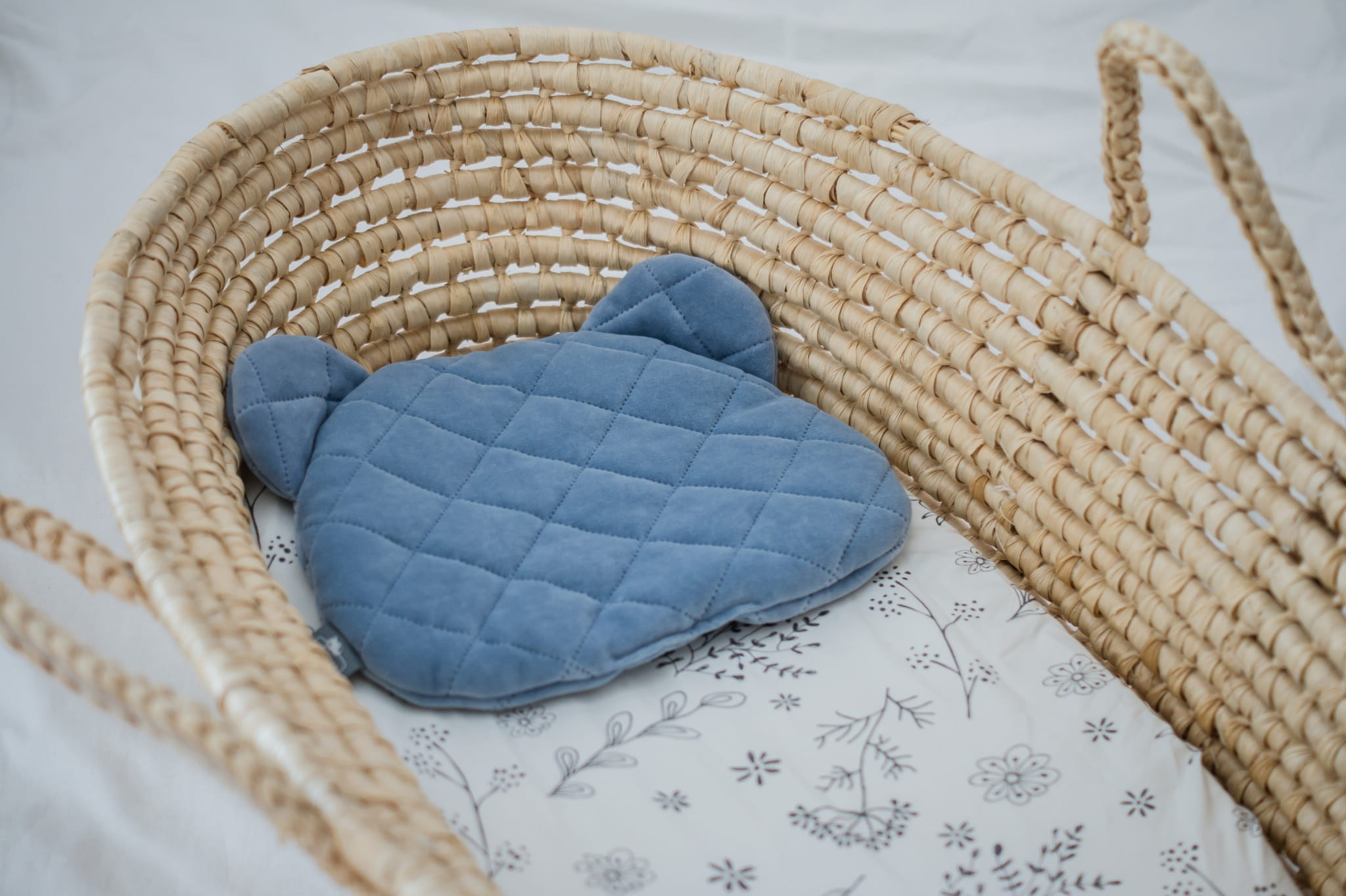Sleepee Poduszka Miś Welur Royal Baby Denim 30×27