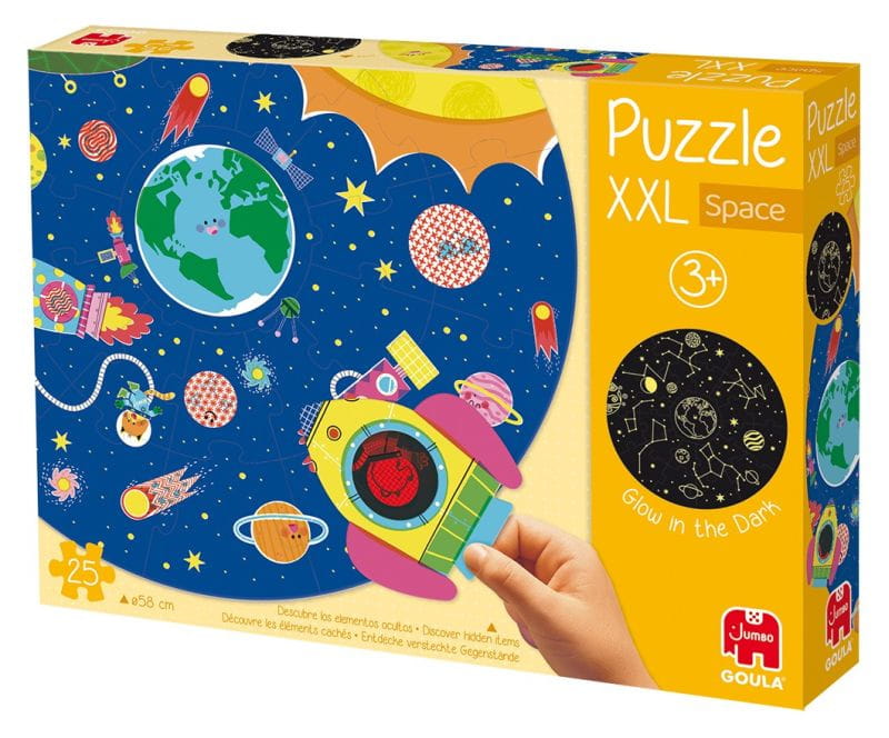 Goula Puzzle XXL Kosmos Świecące w Ciemności 3+