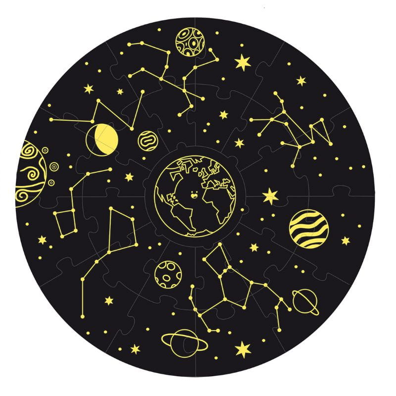 Goula Puzzle XXL Kosmos Świecące w Ciemności 3+