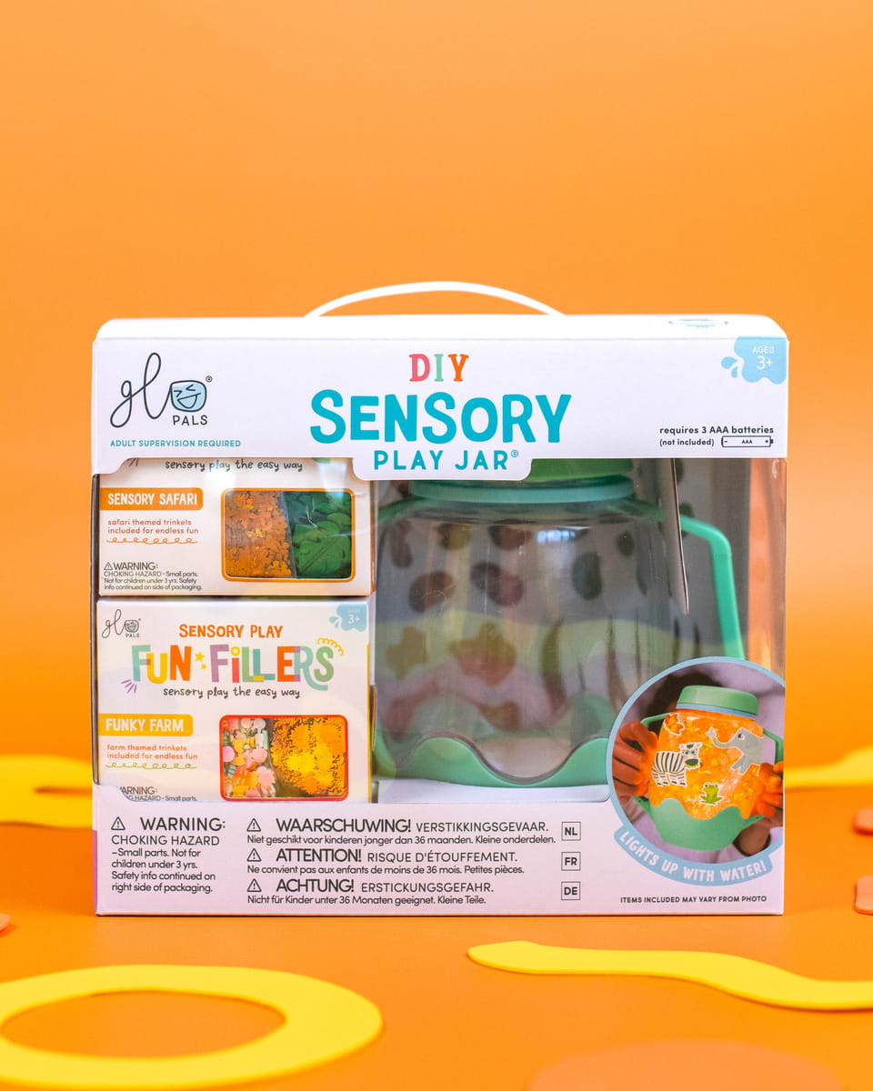 Glo Pals Zestaw Sensoryczny DIY Sensory Jar Zoo 3+ + naklejki gratis