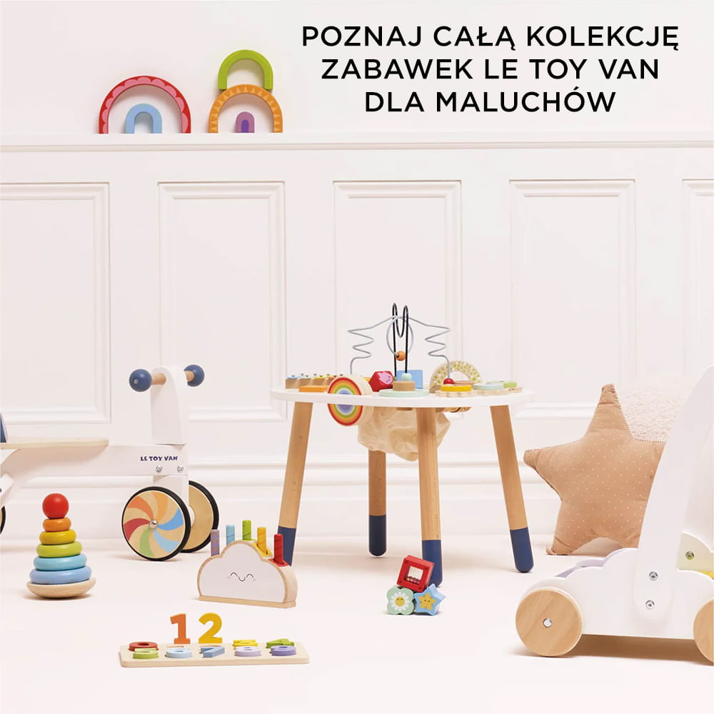 Le Toy Van Stolik Edukacyjny Sensoryczny Drewniany 18m+