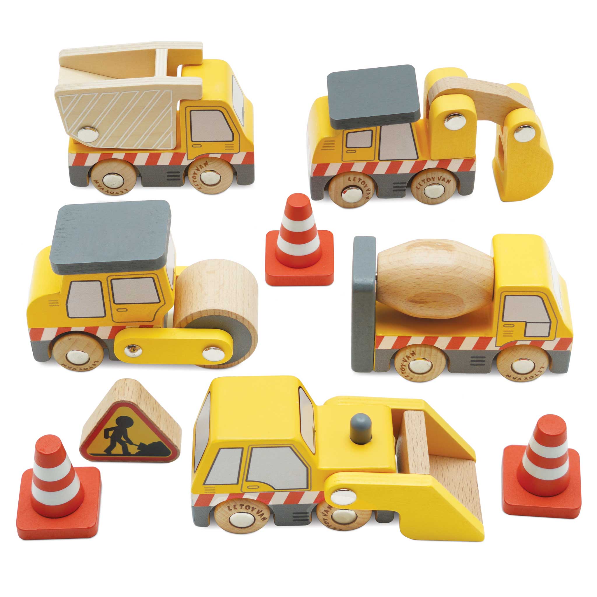 Le Toy Van Drewniane Pojazdy Budowlane 3+ | Edukacyjne