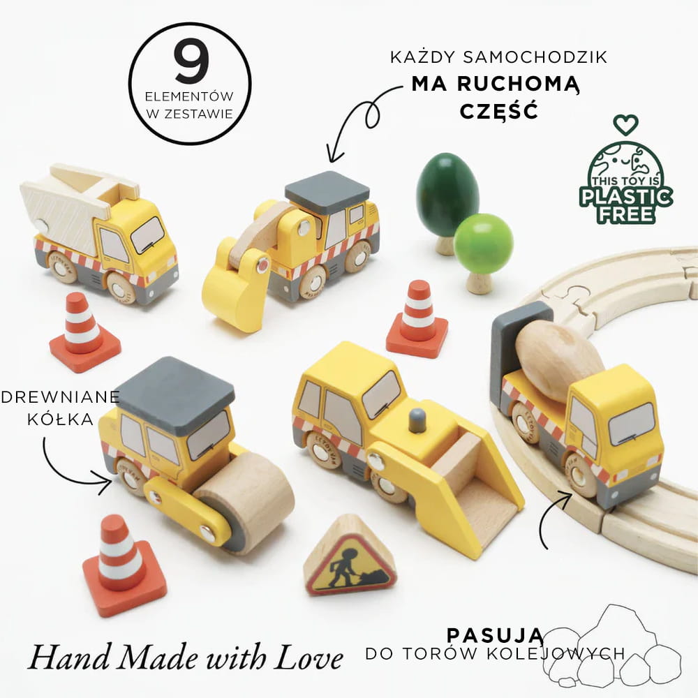 Le Toy Van Drewniane Pojazdy Budowlane 3+ | Edukacyjne