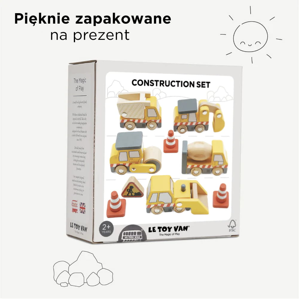Le Toy Van Drewniane Pojazdy Budowlane 3+ | Edukacyjne