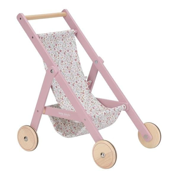 Little Dutch – Drewniany wózek dla lalek FSC – stylowy wózeczek dla dzieci 3+