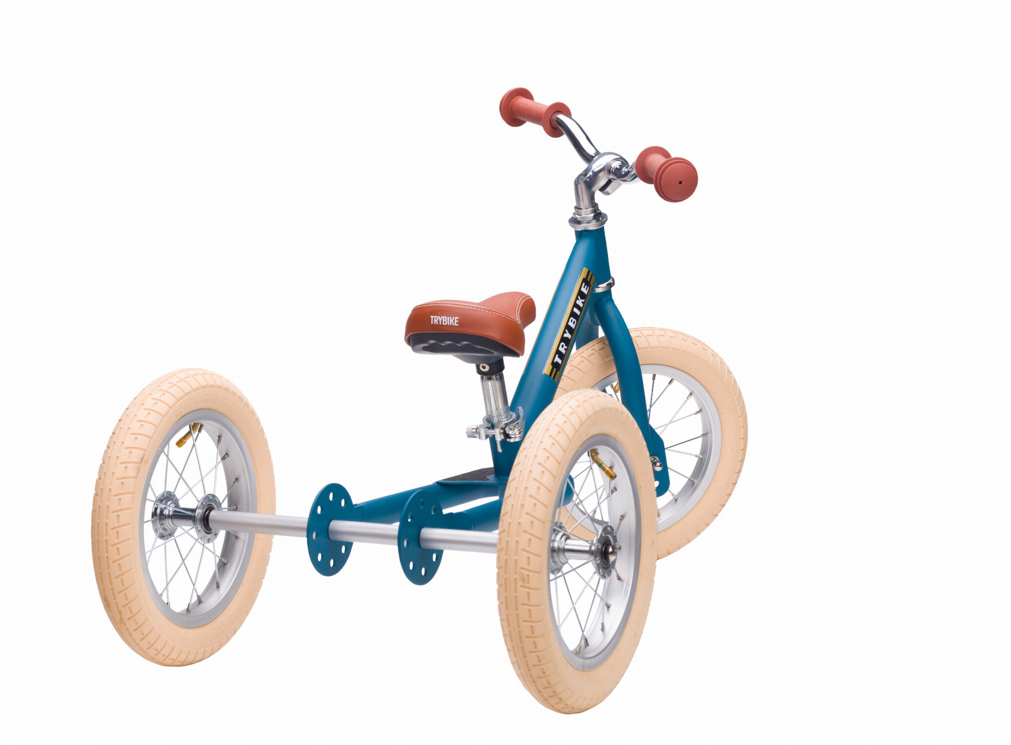 Trybike Pierwszy rowerek trójkołowy dziecięcy biegowy 2w1 niebieski balans 