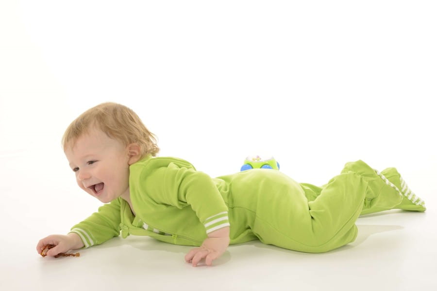 Pajacyk niemowlęcy Light Grey Fleck 3-6 m | Bawełna