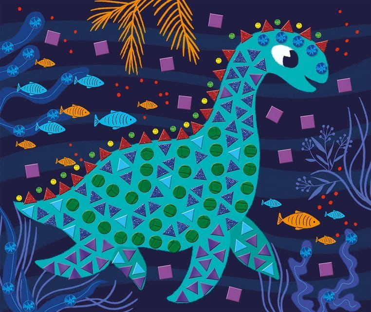 Janod Zestaw Kreatywny Mozaika Dinozaury 4+