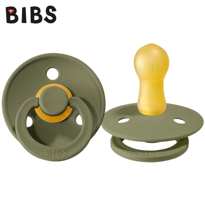 Smoczek BIBS Kauczuk Hevea Olive M (6-12 m) | Naturalny