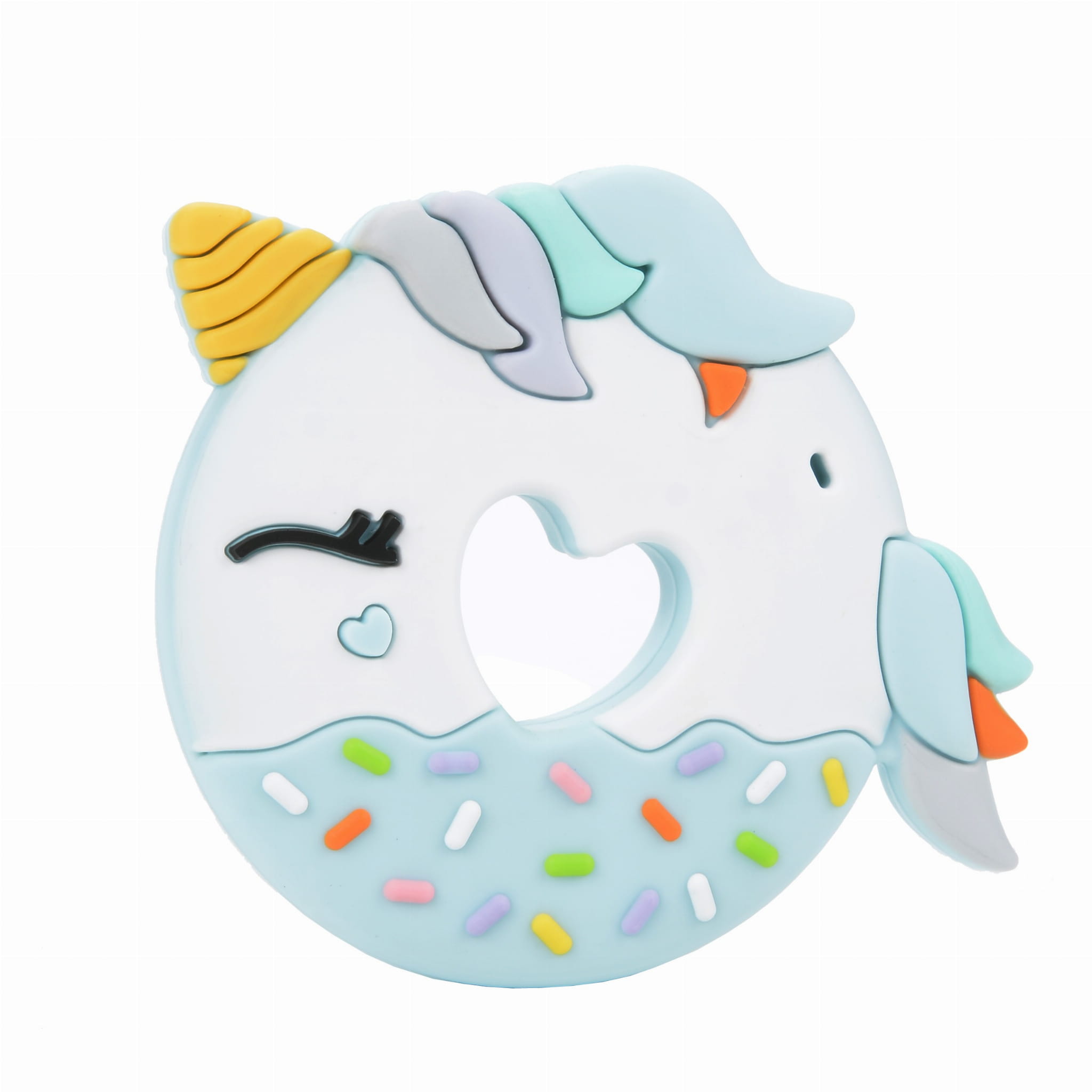 LouLou Lollipop Gryzak Silikonowy Unicorn Donut Niebieski 3+